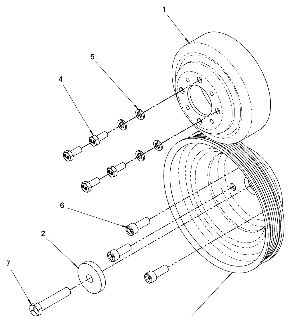 Engine Group - Pulleys Diagram and Parts List for 076355-03  Briggs and Stratton Generator